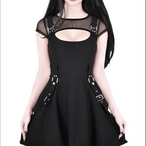 Kounter kulture skater dress medium black punk